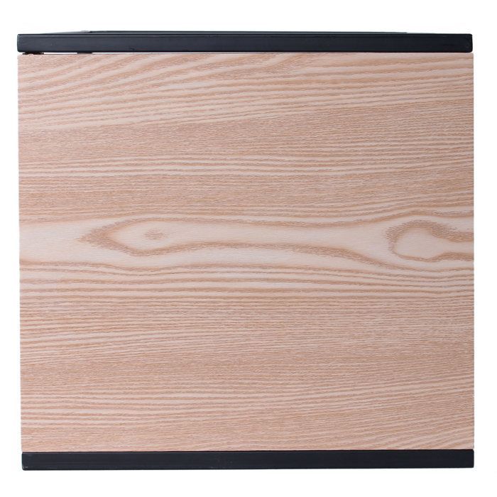 Set van 3 bijzettafels die in elkaar passen - Home Deco Factory - Vierkant - Bruin en zwart