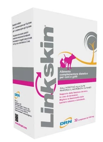 Linkskin Alimento suplementar para cães e gatos 32 comprimidos