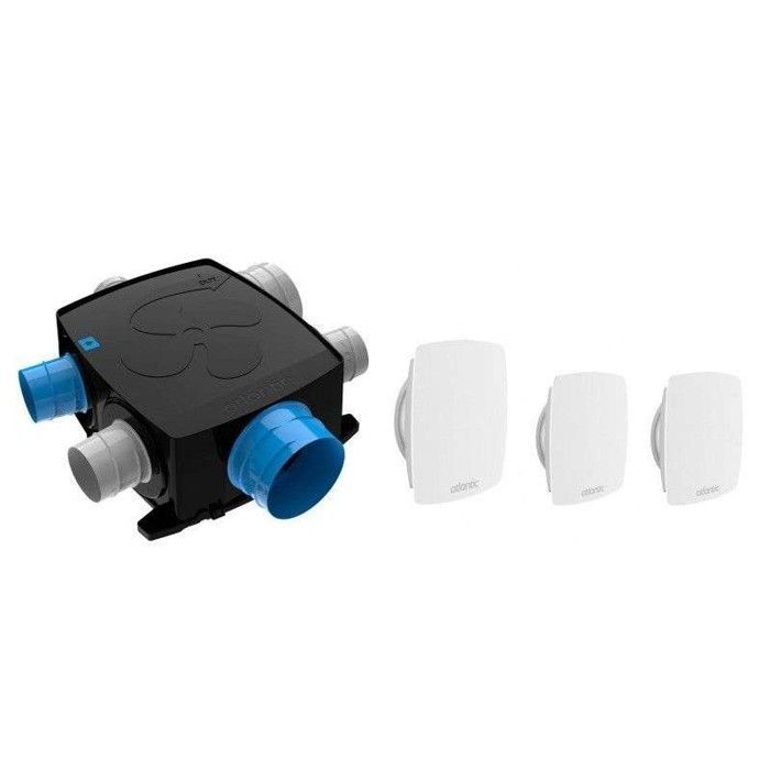 Kit de ventilación inteligente autorregulable de flujo único Autocosy IH Flex - Atlantic - 4 baños + 1 cocina