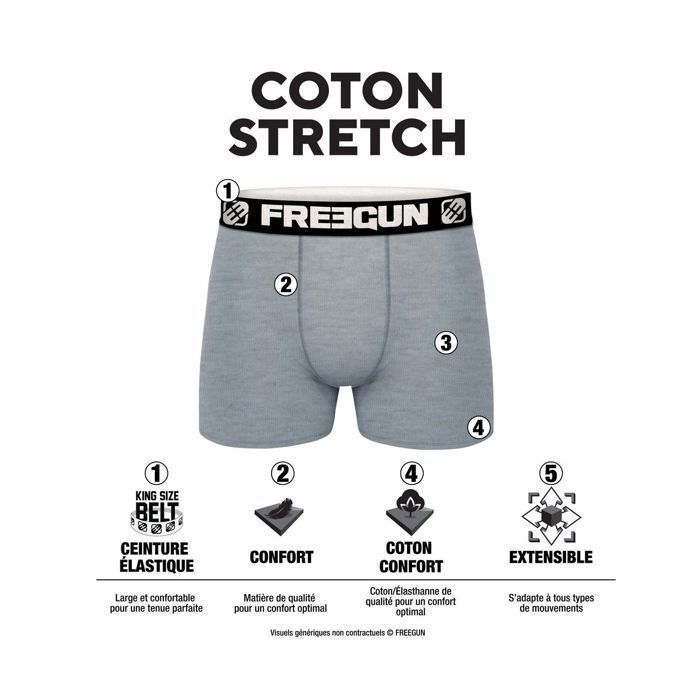 Freegun Boys' Boxer Shorts - Black (Pack of 6)