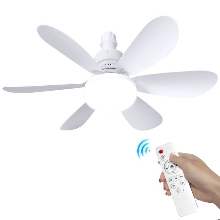 Ventilatore da soffitto con telecomando, luce LED da soffitto, ventilatore da soffitto con luce e telecomando, 3 velocità, per soggiorno