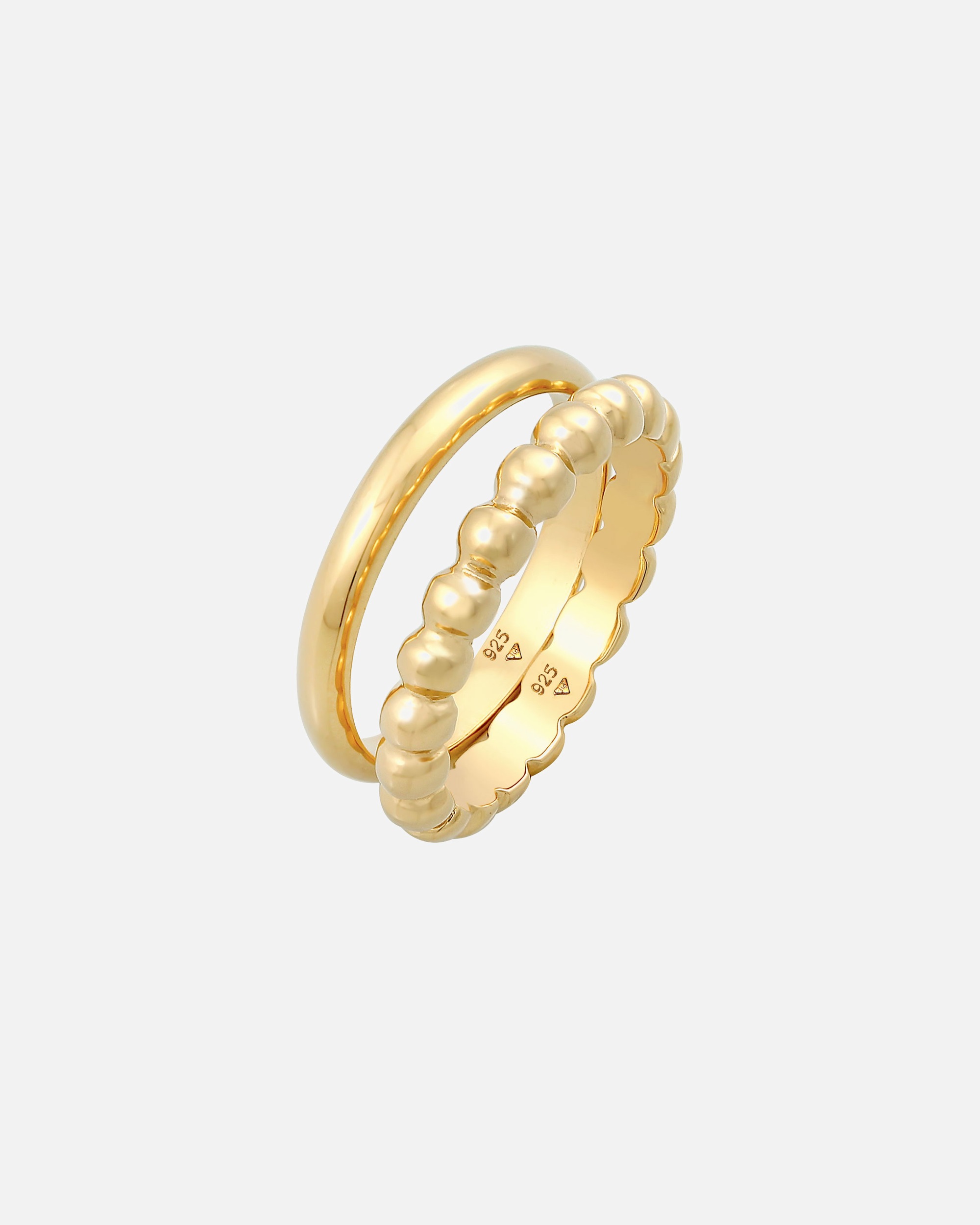 Elli Bague pour dames Duo Basic Ball Trend Basic en argent sterling 925