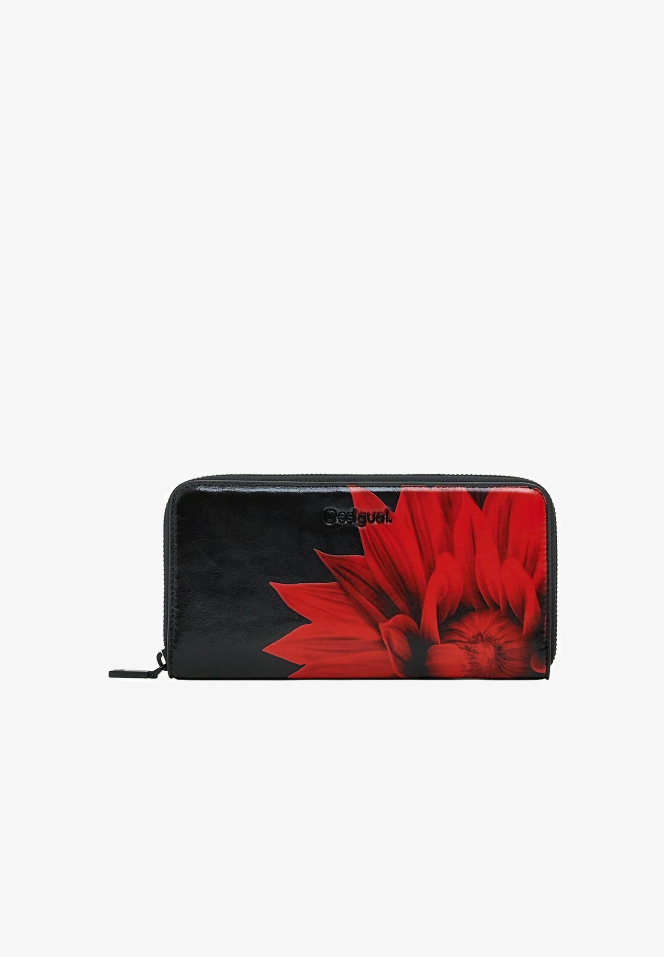 Portefeuille Desigual à effet floral noir