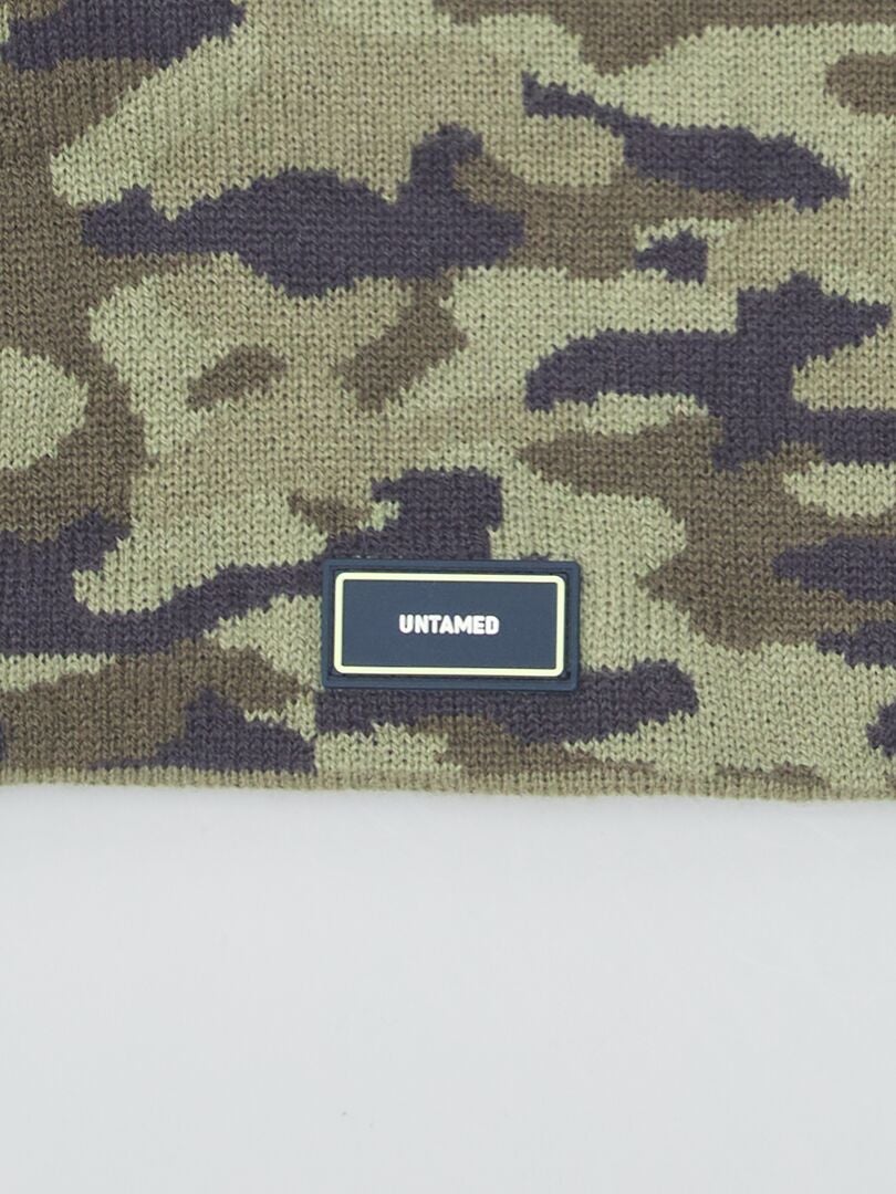 Bufanda tubular con estampado de camuflaje - militar