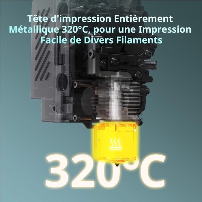 Impresora 3D combinada - Velocidad 600 mm/s + Estructura CoreXY cerrada - Formato 250×250×250 mm
