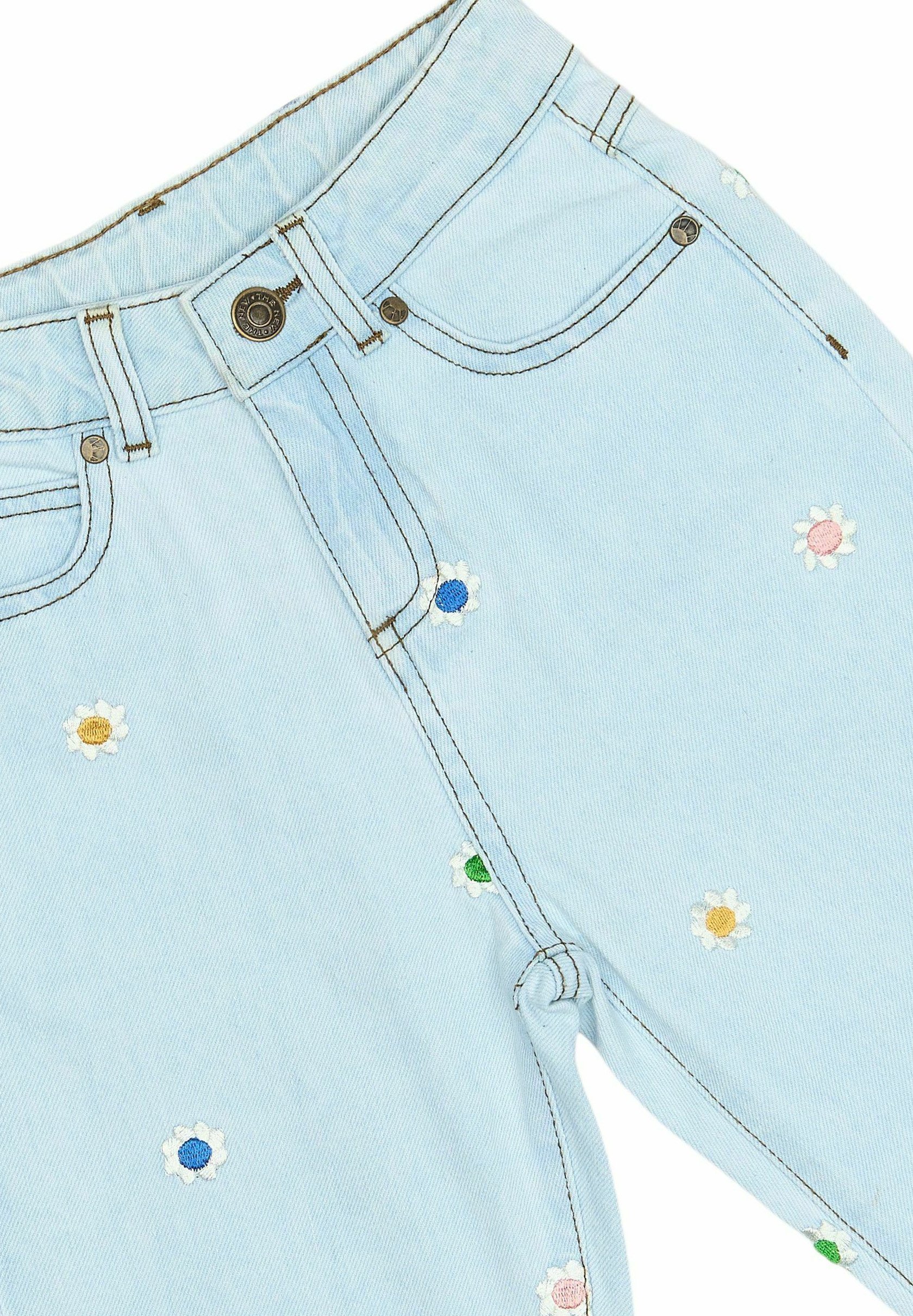 De nieuwe PORSCHA MOM FIT - Relaxte jeans - lichtblauwe denim met reliëf