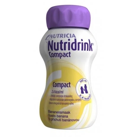 NUTRICIA Nutridrink Compact voedingssupplement met bananensmaak, 4 x 125 ml