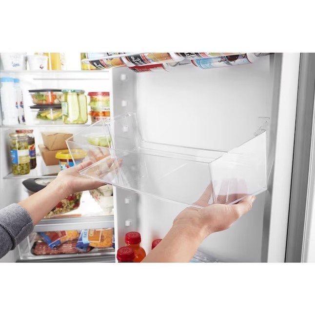 Whirlpool Side-by-Side-Kühlschrank mit 21,4 Kubikfuß Nutzinhalt und Eiswürfelbereiter (Edelstahl, fingerabdruckresistent)