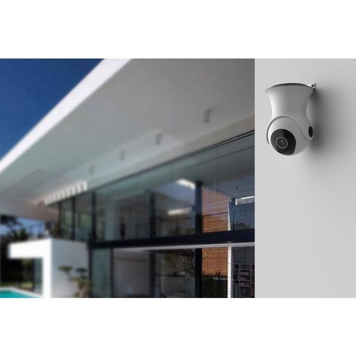 Telecamera di sorveglianza connessa - LINK2HOME - 1080p - Rotazione 355°/85° - IP65 + scheda SD da 16 GB
