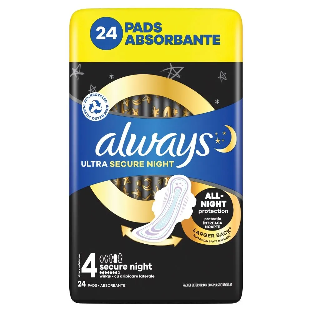 Always Ultra Secure Night Quattro Pack Rozm.4