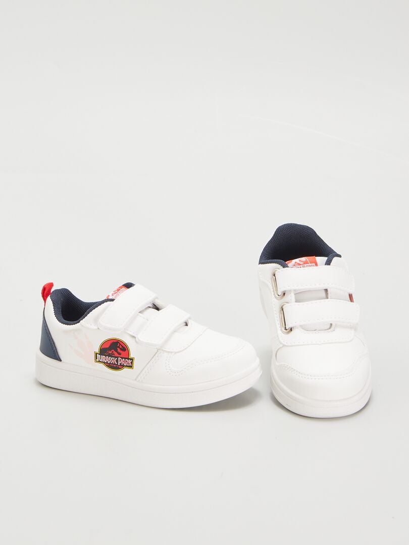 'Jurassic Park' sneakers met klittenbandsluiting - WIT