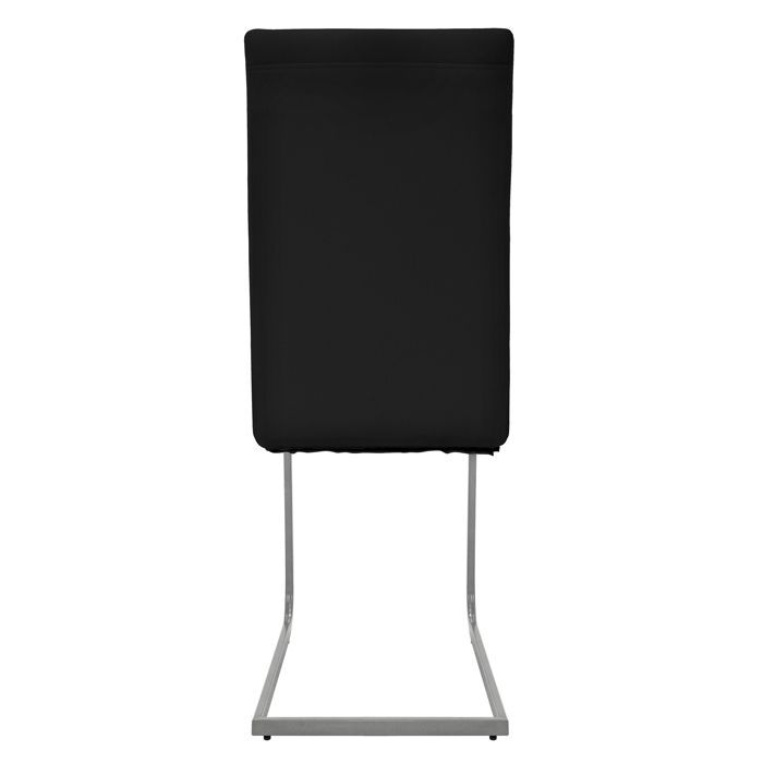 ML-Design - 2 sillas de comedor de piel sintética negra, respaldo ergonómico, asiento acolchado, sillas de comedor para sala de estar o cocina.