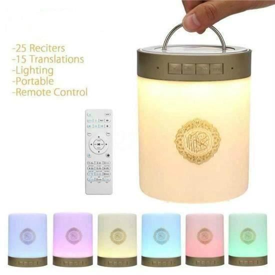 Koran-Lautsprecherlampe – Islamisch – Bluetooth – 5 W – Wiederaufladbar – 15 Sprachen