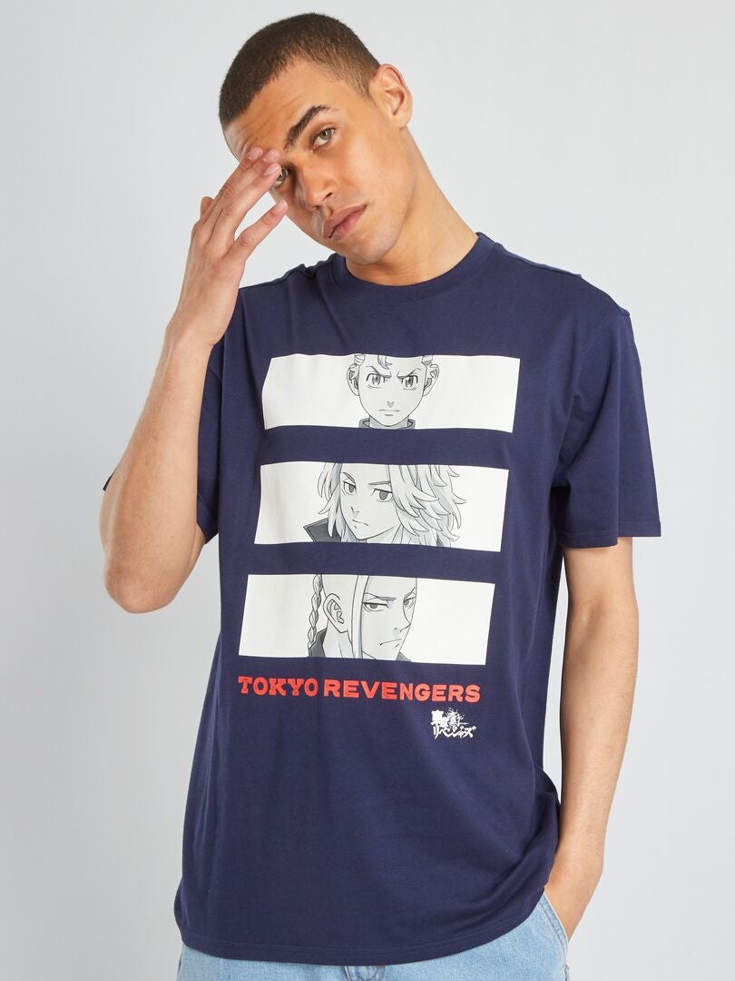 Tokyo Revengers T-shirt met korte mouwen - BLAUW