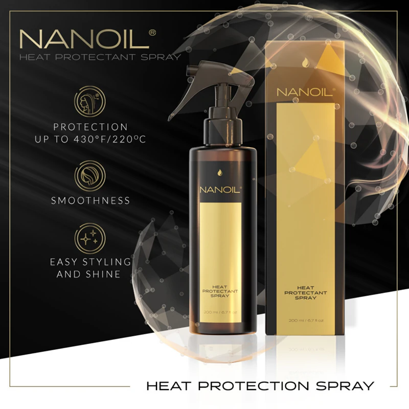 Ochranný sprej Nanoil Heat Protectant Spray na tepelnú úpravu vlasov