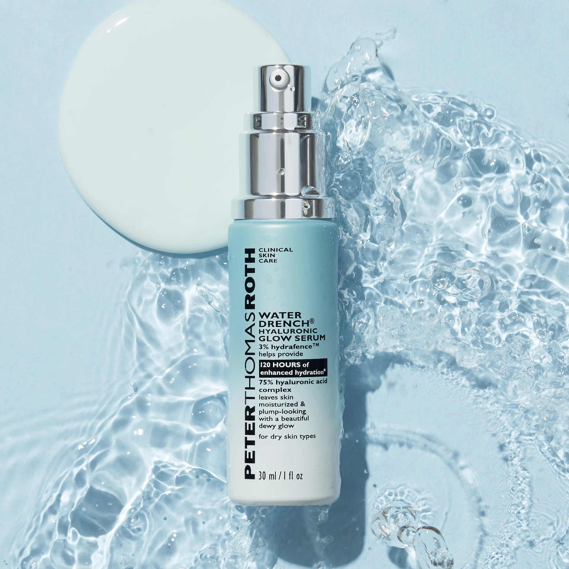 Water Drench Hyaluronic Glow arcszérum 30 ml - Peter Thomas Roth