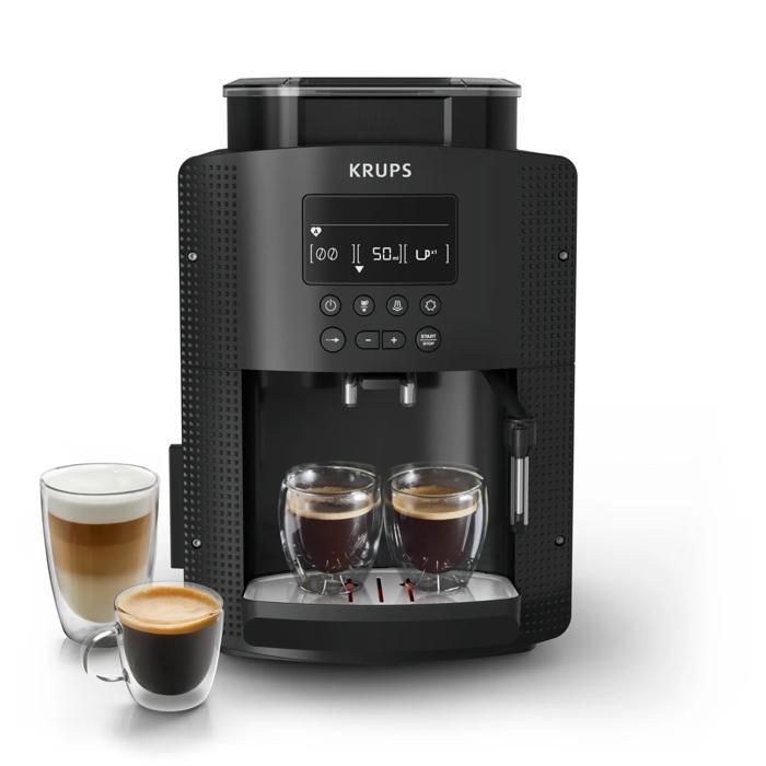 KRUPS Bean-to-Cup Coffee Machine, LCD Screen, Automatic Cleaning EA815070