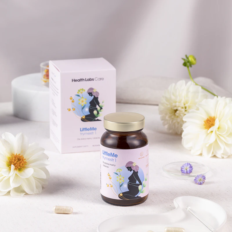 Cápsulas de suplemento alimentar Littleme para o primeiro trimestre da gravidez da Health Labs Care