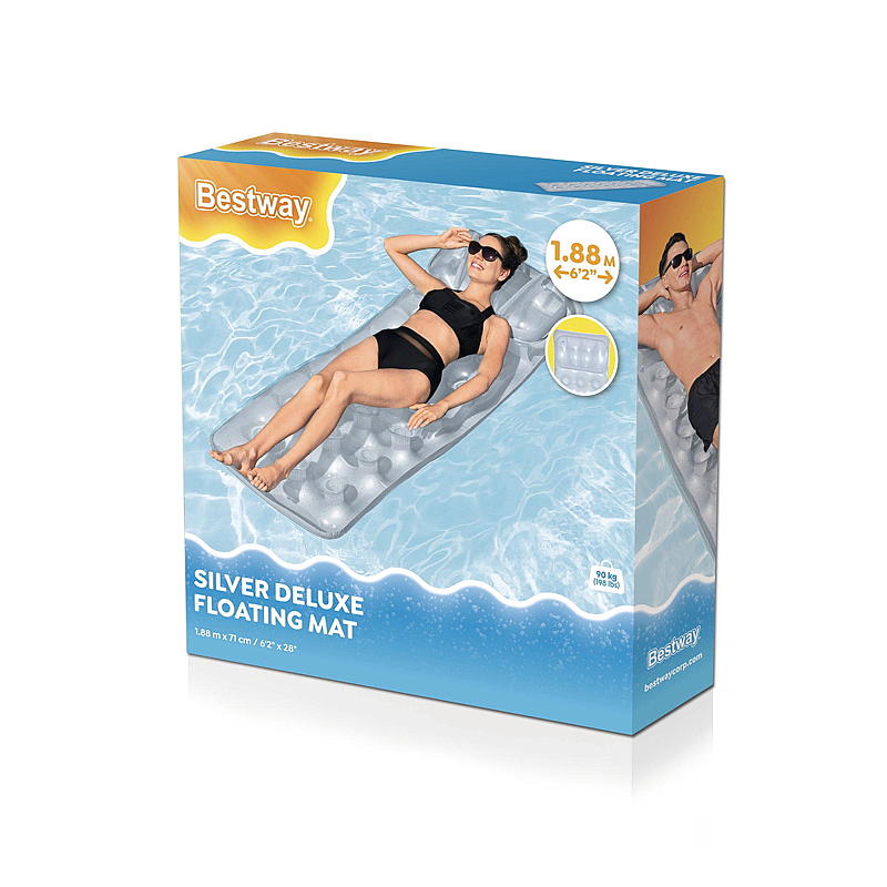Bestway badmadrass 71x188 cm, silver