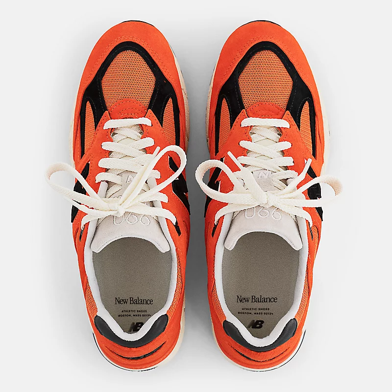 Men's MADE in USA 990v2 Shoes - Marigold with Black