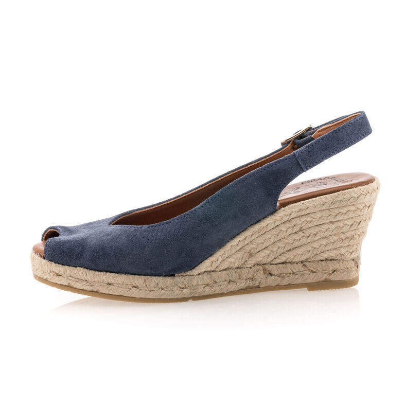 Blå espadriller med tausåler til dame
