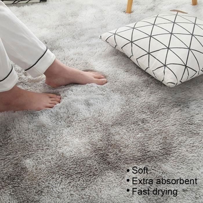 Esterilla de yoga de pelo largo - Microfibra extrasuave - Gris claro - 50x160cm