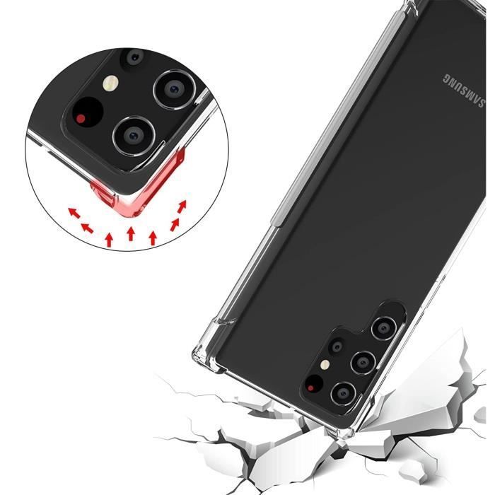 Funda para Samsung S22 ULTRA 5G - Phonillico® - Silicona suave - Transparente - Ultradelgada - Resistente a los golpes