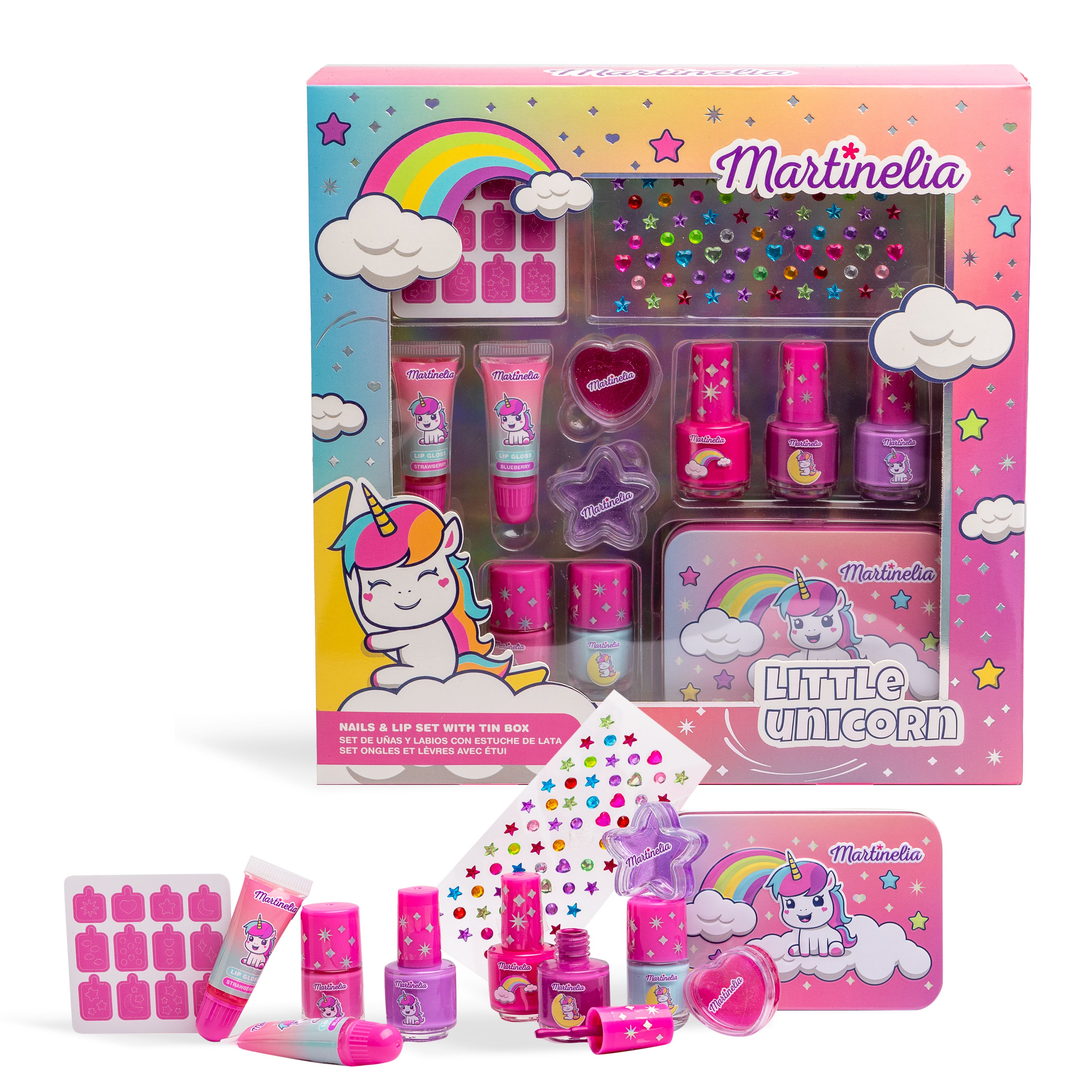 Sada na líčenie nechtov a pier Little Unicorn pre deti Detské líčenie