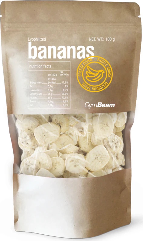 GymBeam лиофилизоване банане, лиофилизовано воће
