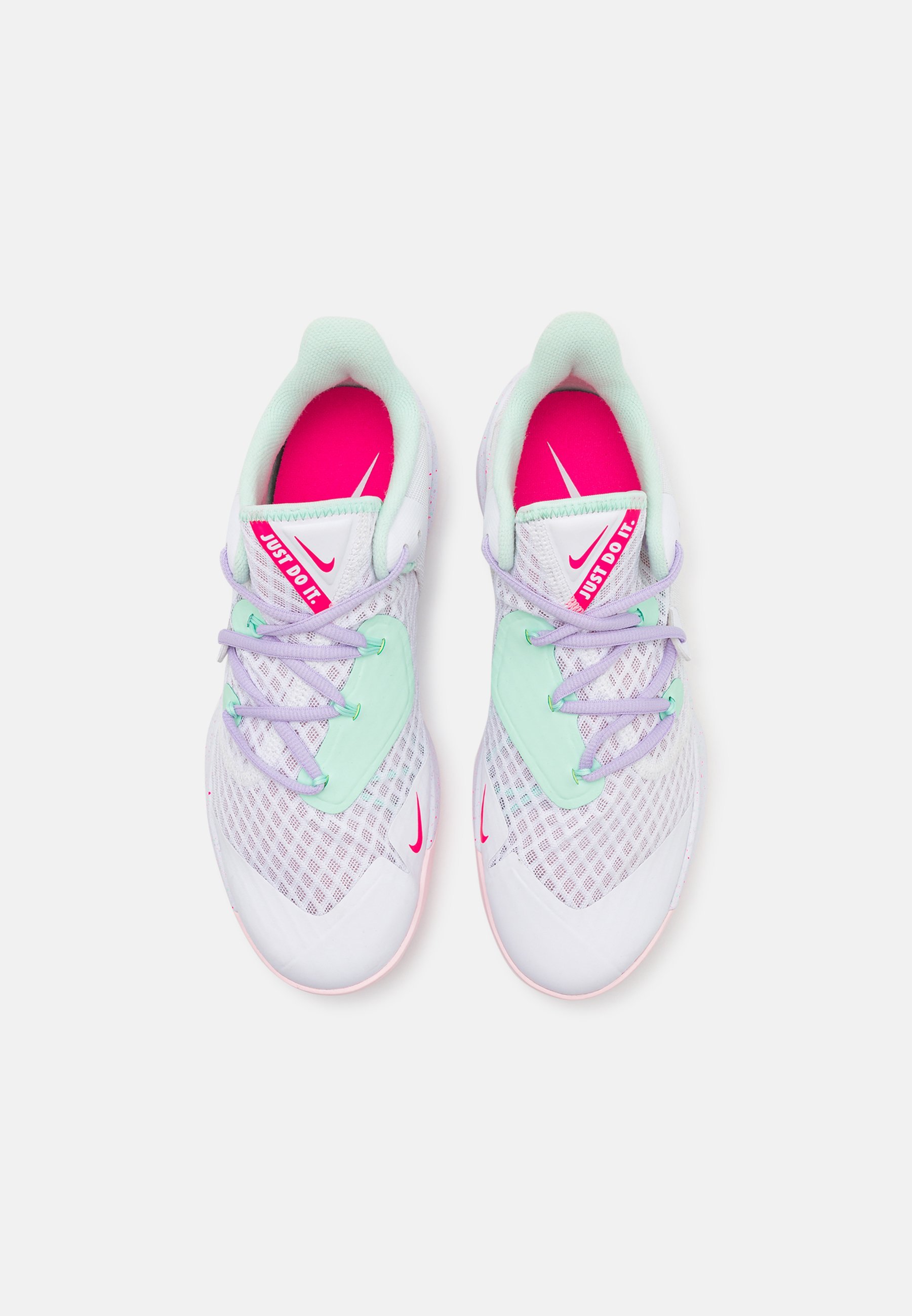 Nike Performance ZOOM HYPERSPEED COURT SE UNISEX - Handbalschoenen - wit/mintgroen/grijsviolet/roze