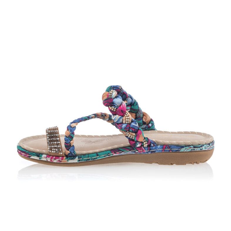 Női kék flip-flop papucsok / tanga szandálok