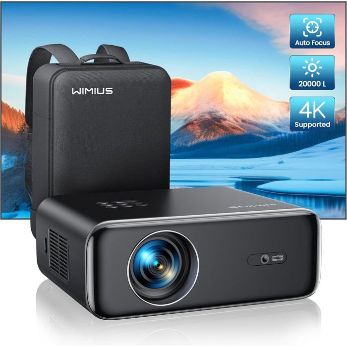 Vidéoprojecteur 4K - ZIG-ZAG TERRITOIRES - 33000 Lumens - WiFi6/Bluetooth - Zoom 50% - Full HD 1080P