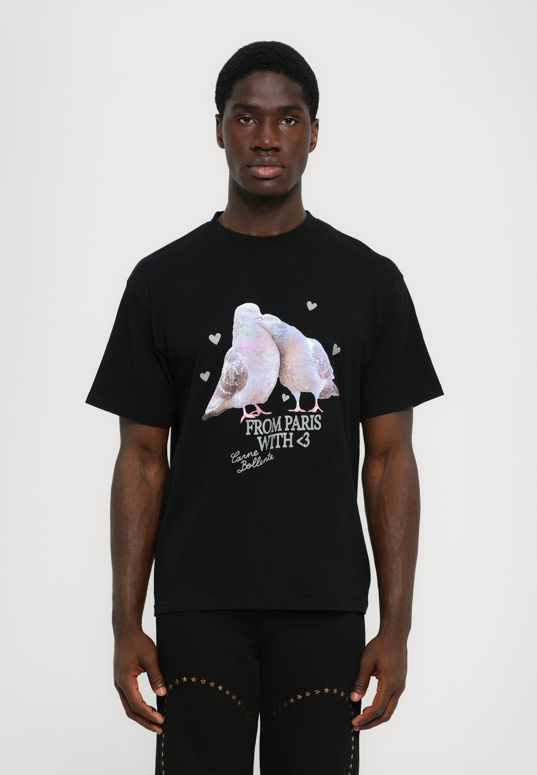 Carne Bollente LOVEBIRDS UNISEX - T-shirt met print - zwart