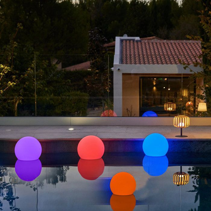 Boule lumineuse flottante - LUMISKY - BOBBY C40 - LED multicolore dimmable - Télécommande - Recharge induction - Ø40 cm