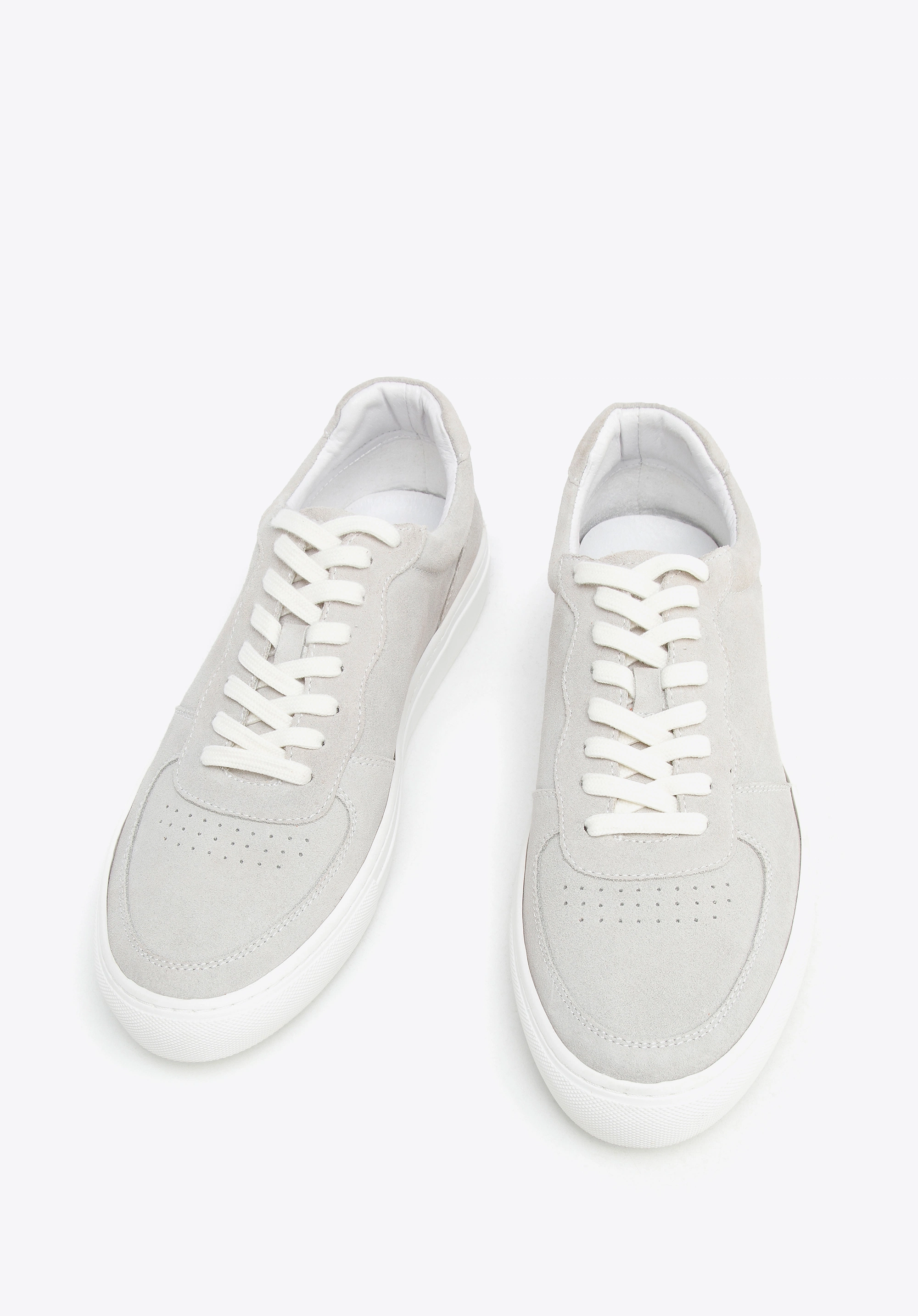 Męskie sneakersy zamszowe klasyczne jasny szare