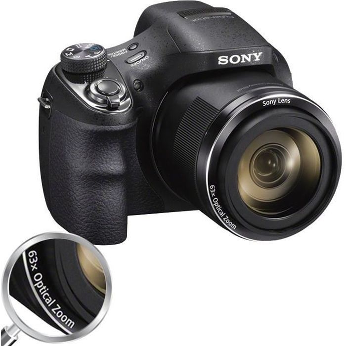 SONY DSC-H400 - CCD de 20 megapíxeles - Zoom de 63x - Cámara digital bridge