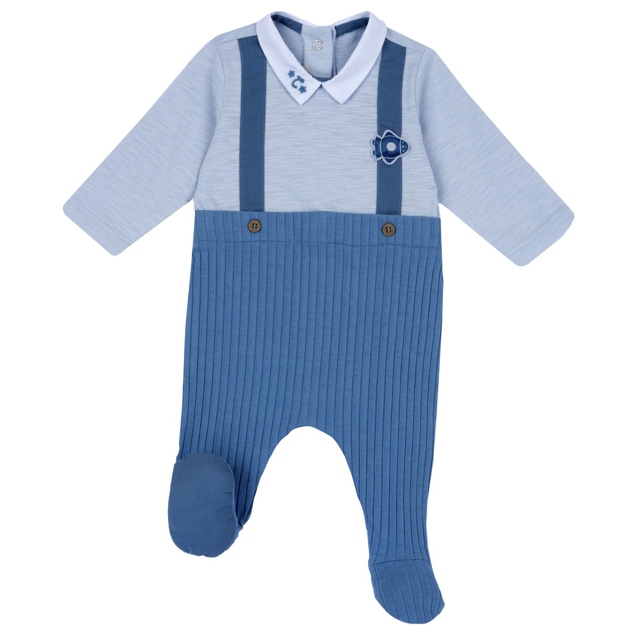 Gestrickter Pyjama mit Hosenträgern