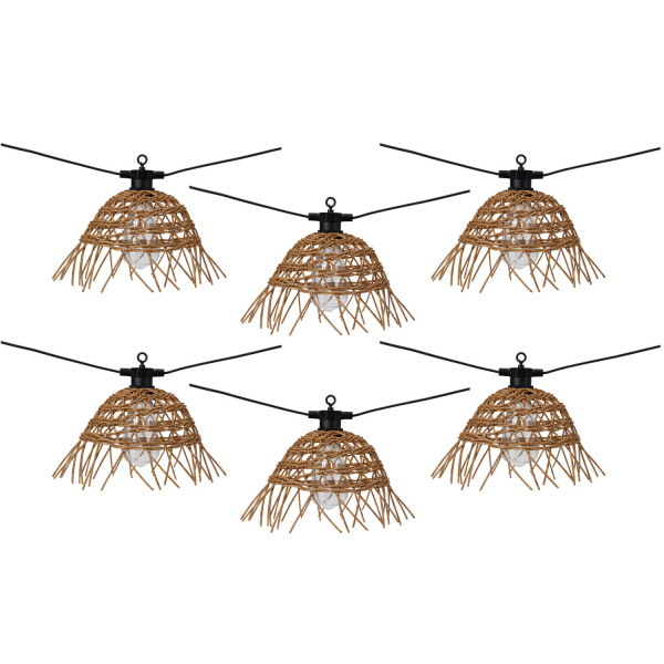 Rattanowy łańcuch świetlny, 6 lampek