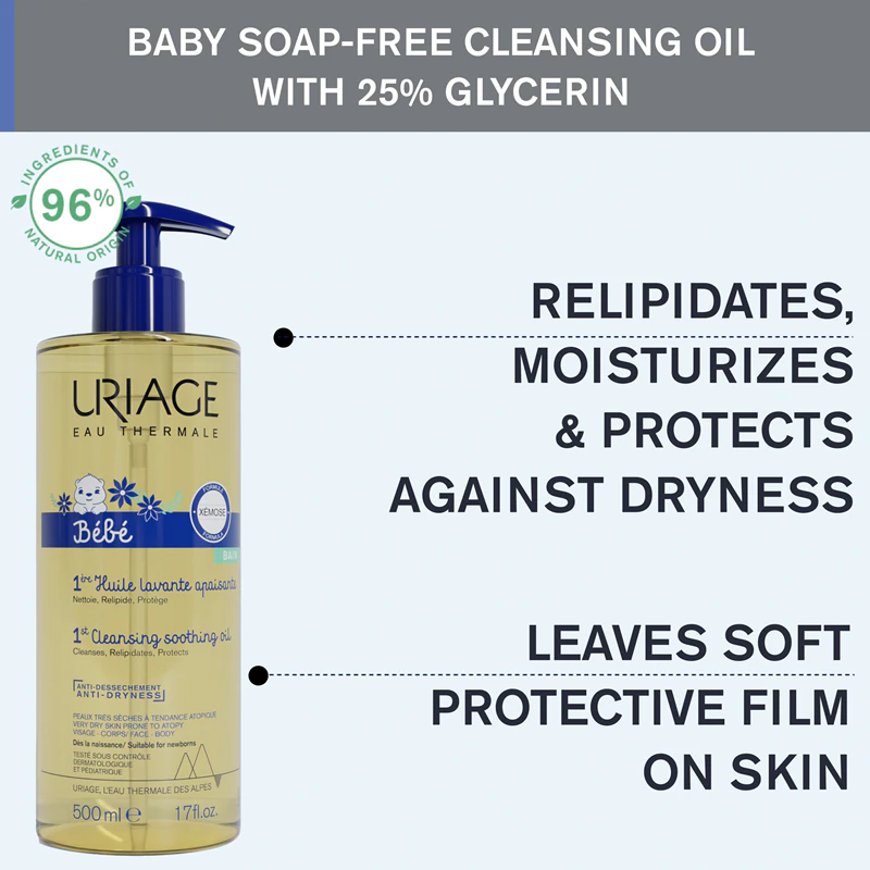 Uriage Bébé 1st Cleansing Oil vyživujúci a čistiaci olej pre deti