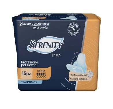SERENITY Serenity Light Man Extra maandverband voor mannen, 15 stuks