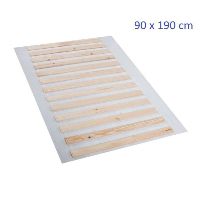 Base de cama de láminas - LILOKIDS - NELE - Madera maciza - 1 persona - 90 x 190 cm
