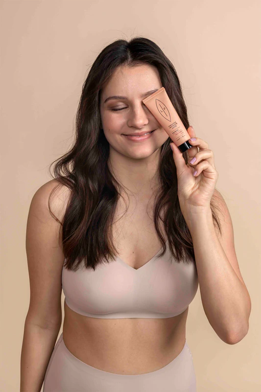 Cuidado íntimo labial orgânico, bálsamo íntimo de macadâmia e aveia