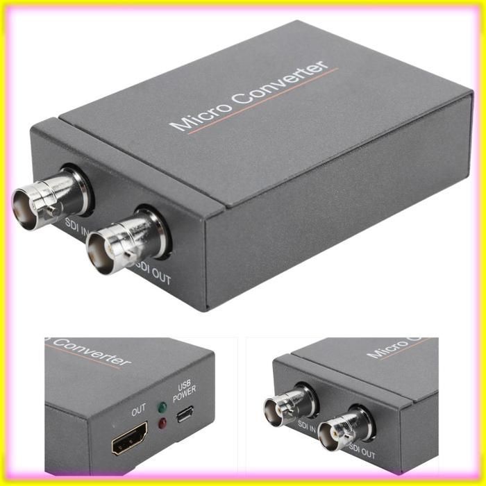 Convertidor SDI a HDMI Keenso, adaptador convertidor SDI a SDI a 3G-SDI/High Definition-SDI, nuevo proyector de vídeo con sonido