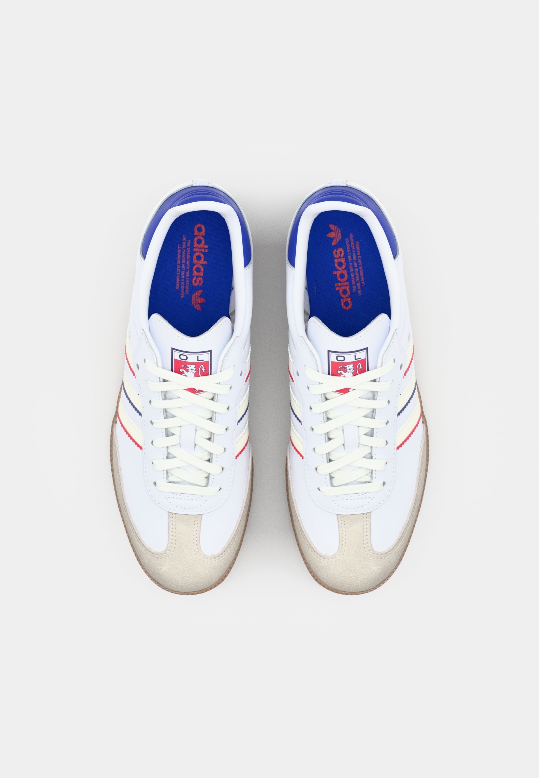 adidas Originals SAMBA LICENSED UNISEX - Zaalvoetbalschoenen - wit/helderblauw/zuiver robijnrood