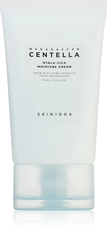 SKIN1004 Madagascar Centella Hyalu-Cica Moisture Cream, een diep hydraterende crème voor een kalmerend effect.