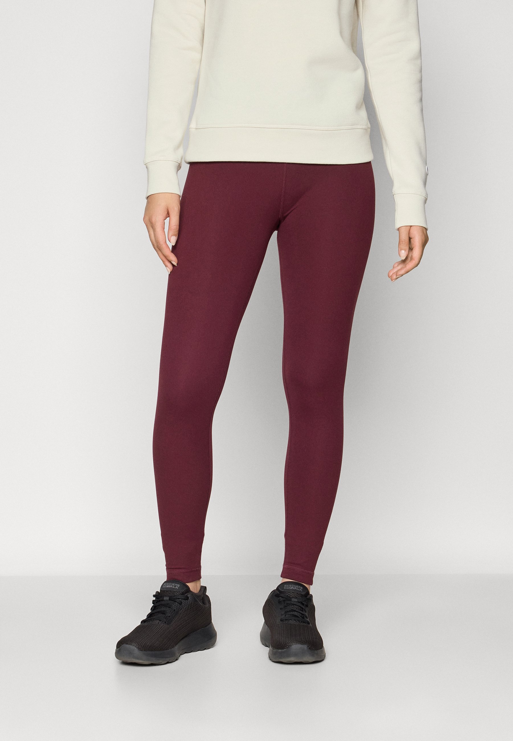 Champion TRAINING SOFT TOUCH LEGGINGS - Leggings - bordeaux