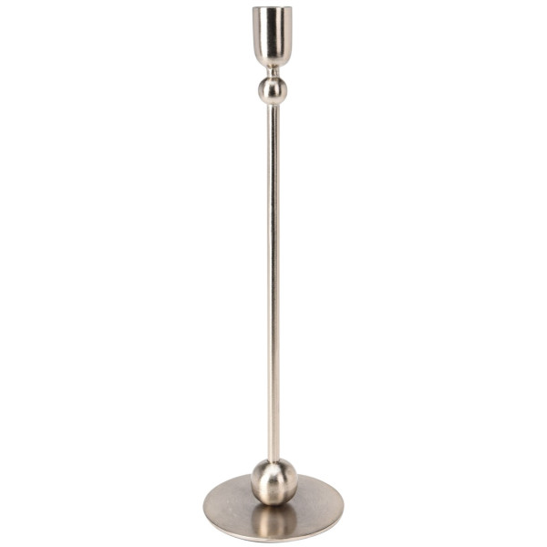 Elegancki srebrny świecznik 33 cm wysoki pojedynczy