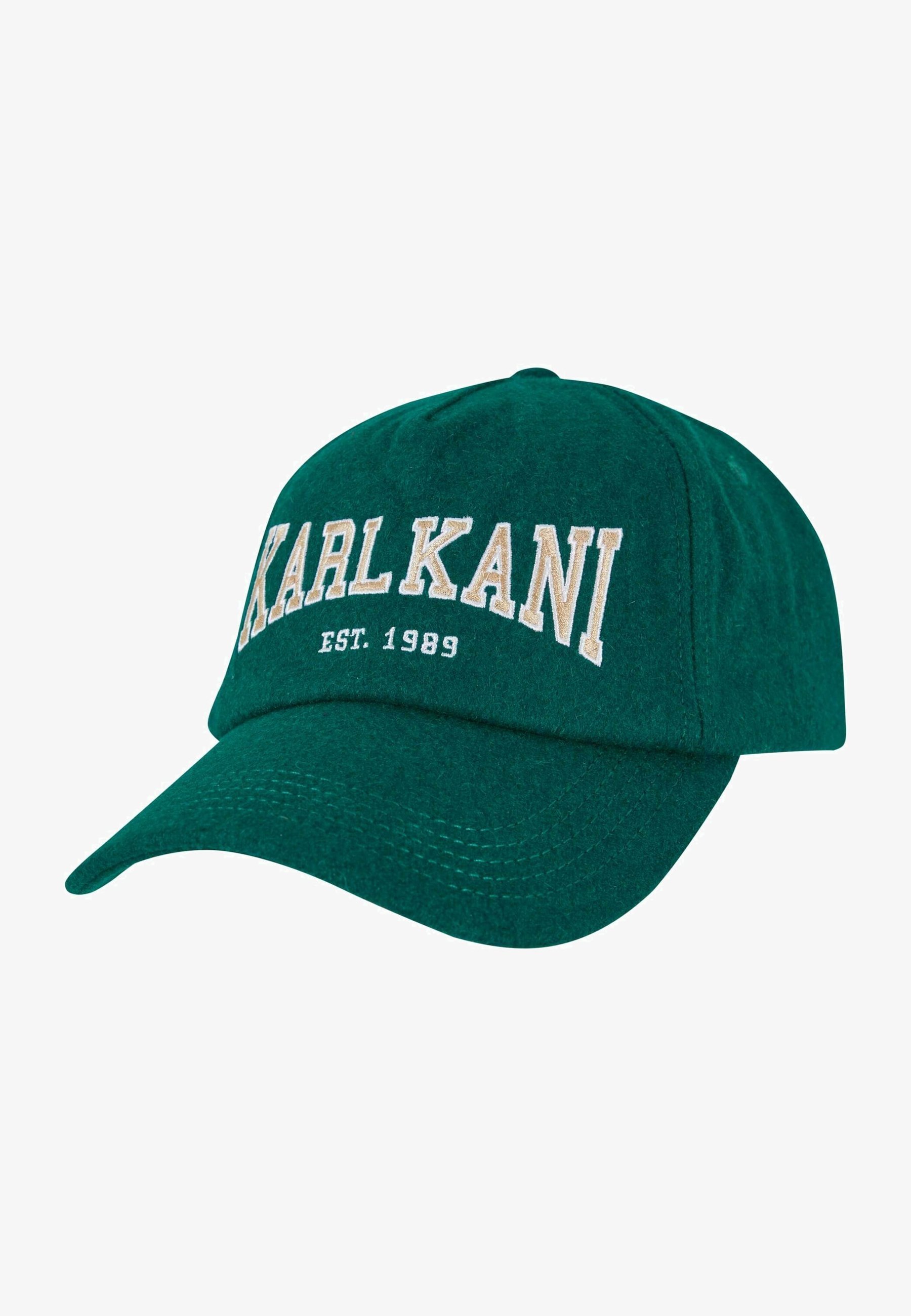 Casquette Karl Kani COLLEGE SIGNATURE en laine mélangée - vert poussiéreux