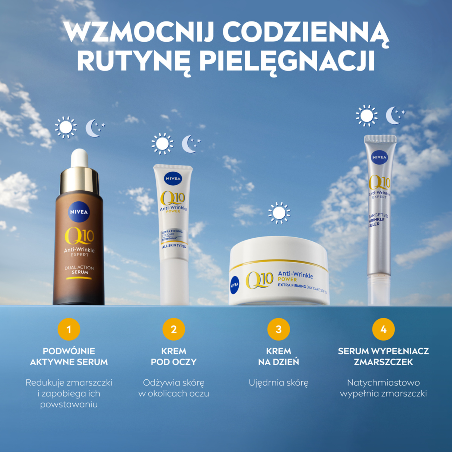Nivea Anti-rynke og opstrammende ansigtscreme SPF15 50ml Q10 Power