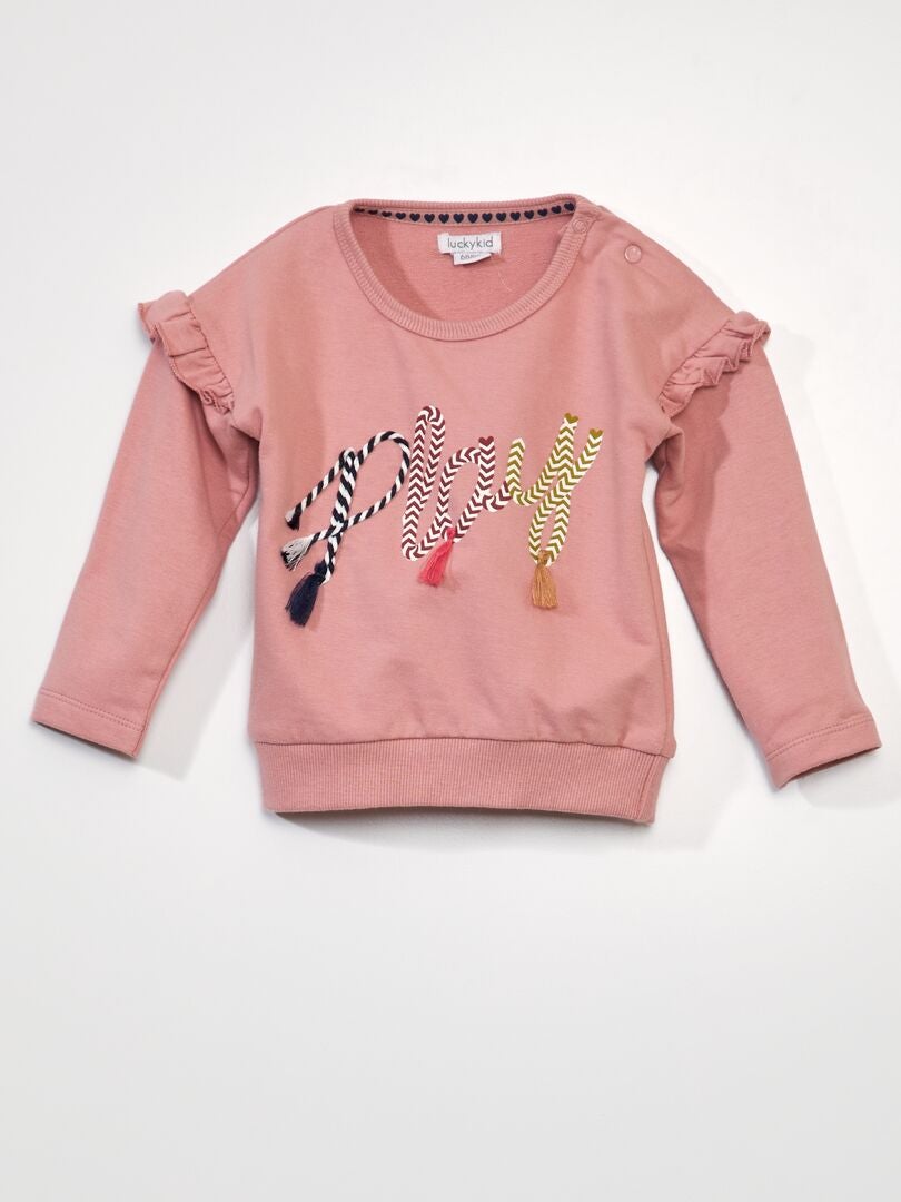 'Play' Jersey Sweatshirt - ROZE